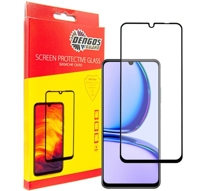 Скло захисне Dengos Realme C53 (black) (TGFG-339)