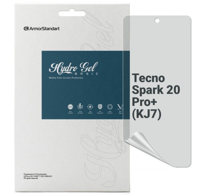 Плівка захисна Armorstandart Matte Tecno Spark 20 Pro+ (KJ7) (ARM75479)