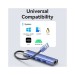 Концентратор Vention USB 3.0 to USB 3.0x3/RJ45/Type-C Hub Blue Aluminum Alloy 5-in-1 (TGFSB)