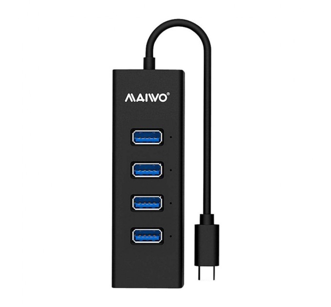 Концентратор Maiwo USB Type-C to 4х USB3.0 cable 15 cm (KH304C)