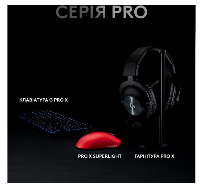 Мишка Logitech G Pro X Superlight Wireless Red (910-006784)