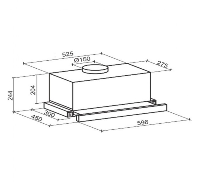 Вытяжка кухонная GRANADO Telde 603-1200 inox (GCH336477)