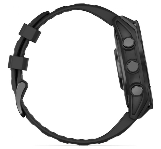 Смарт-годинник Garmin fenix 8 47mm, AMOLED, Glass/SS, SlateGray Steel/Black, BlkBnd, GPS (010-02904-00)