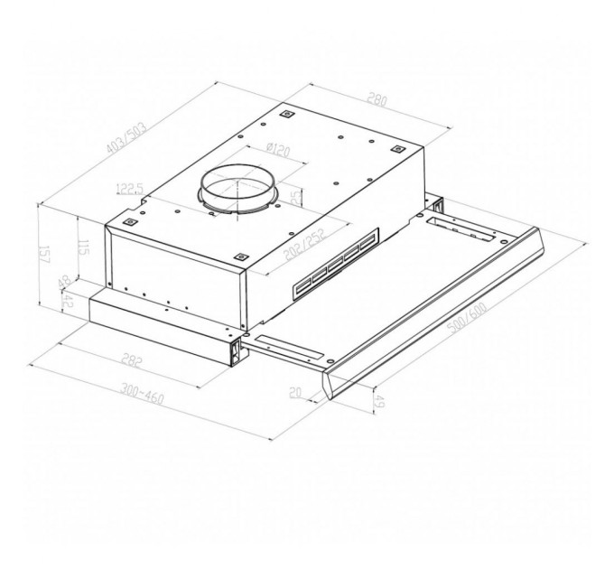 Витяжка кухонна Pyramida TLX1-60 BL