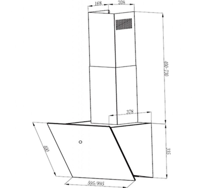 Витяжка кухонна Faber VRT BK A60 2LS (330.0567.491)