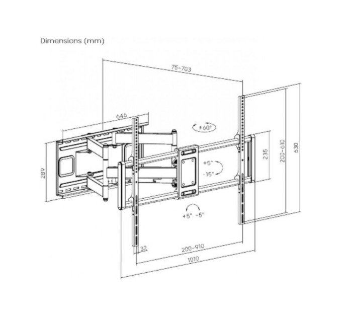 Кронштейн Gembird WM-120ST-01