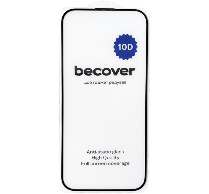 Скло захисне BeCover Apple iPhone 16 10D Black (712321)