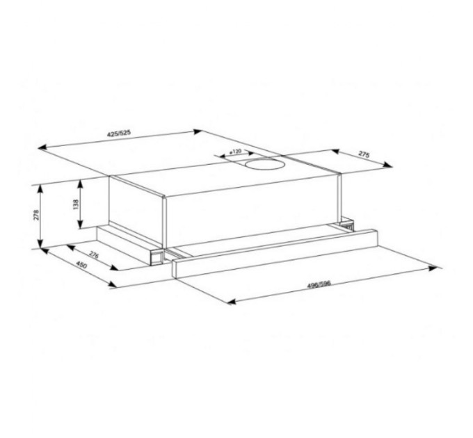 Витяжка кухонна Eleyus LOTUS 470 60 BL (LOTUS47060BL)
