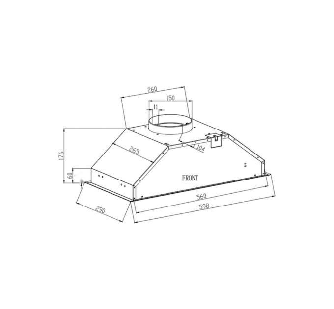 Витяжка кухонна Interline SMART S BL A/60/T