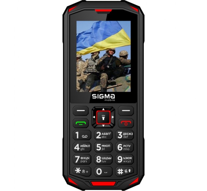 Мобільний телефон Sigma X-treme PA68 Black Red (4827798466520)