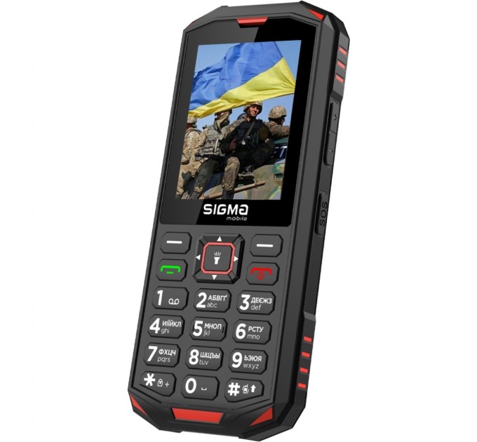 Мобільний телефон Sigma X-treme PA68 Black Red (4827798466520)