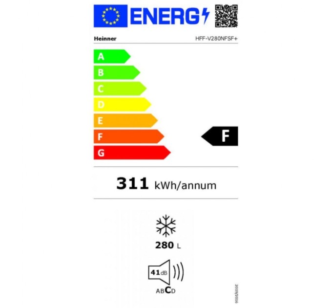 Морозильна камера HEINNER HFF-V280NFSF+