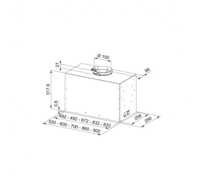Витяжка кухонна Franke Box Flush Basic FBFE BK A52 (305.0729.555)