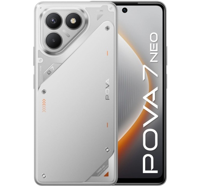 Мобільний телефон Tecno POVA 7 Neo 8/256Gb Magic Silver (4894947086816)