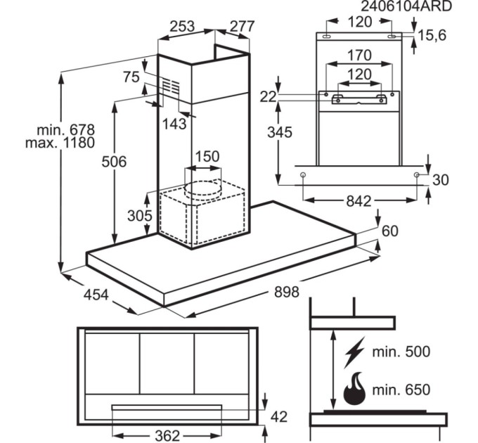 Витяжка кухонна Electrolux LFT819K