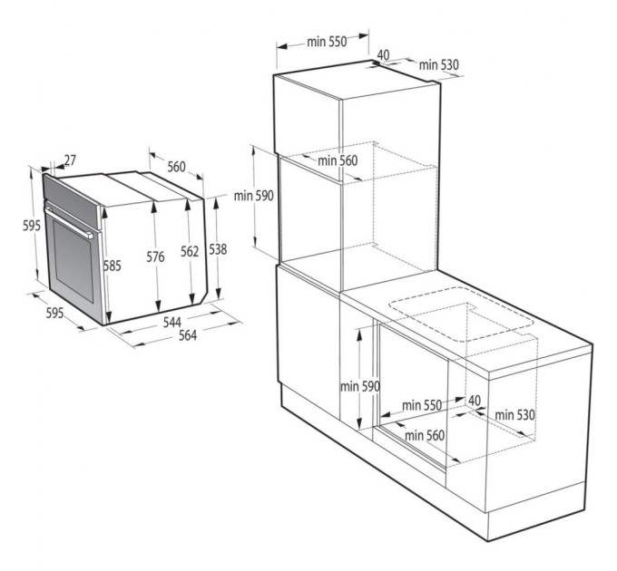 Духова шафа Gorenje BO6735E02X