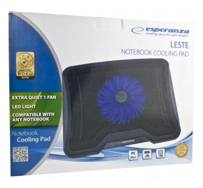 Подставка для ноутбука Esperanza Leste Notebook Cooling Pad all types (EA143)