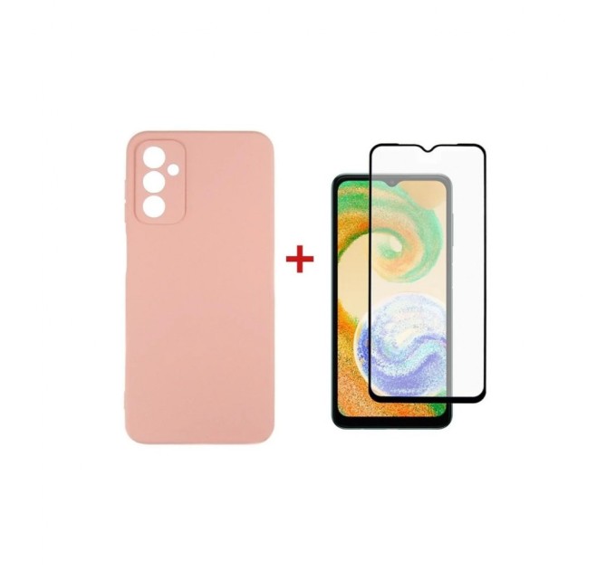 Чохол до мобільного телефона Dengos Samsung Galaxy A04s Case + Glass (Pink) (DG-KM-77)