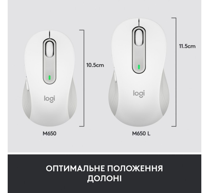 Мишка Logitech Signature M650 Wireless for Business Off-White (910-006275)