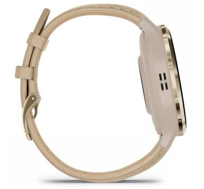 Смарт-годинник Garmin Venu 3S, Fr. Gray + Soft Gold, Leather, GPS (010-02785-55)