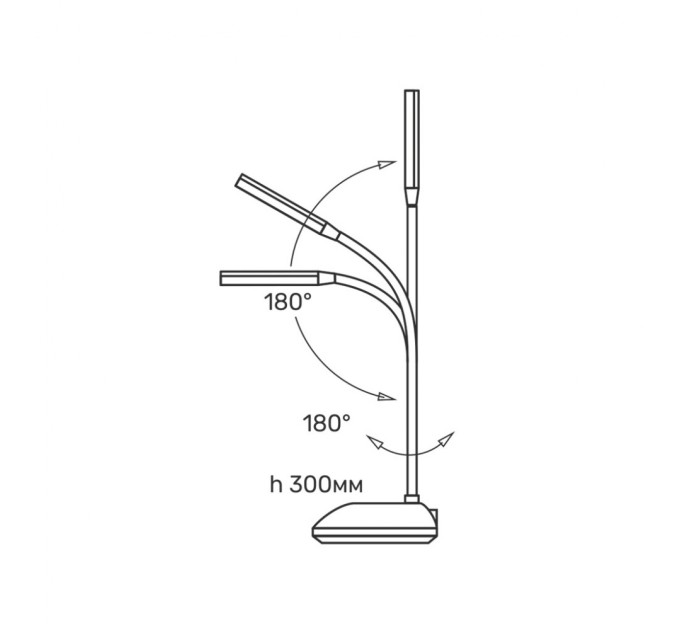 Настольная лампа TITANUM LED DC3 7W 3000-6500K USB черная (TLTF-022B)