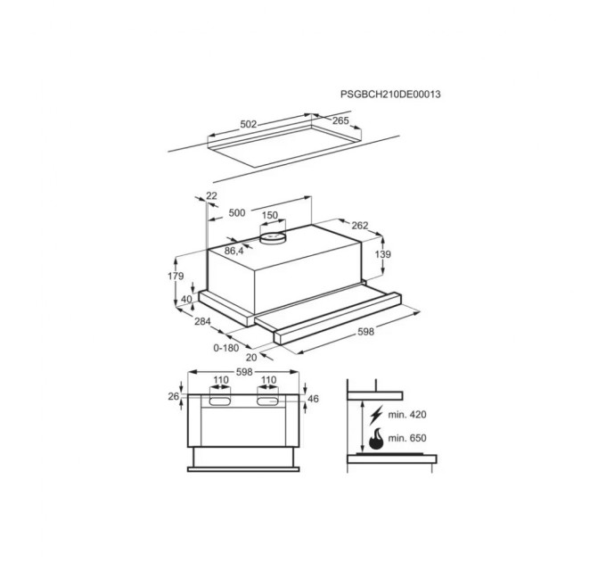Витяжка кухонна Electrolux LFP326S