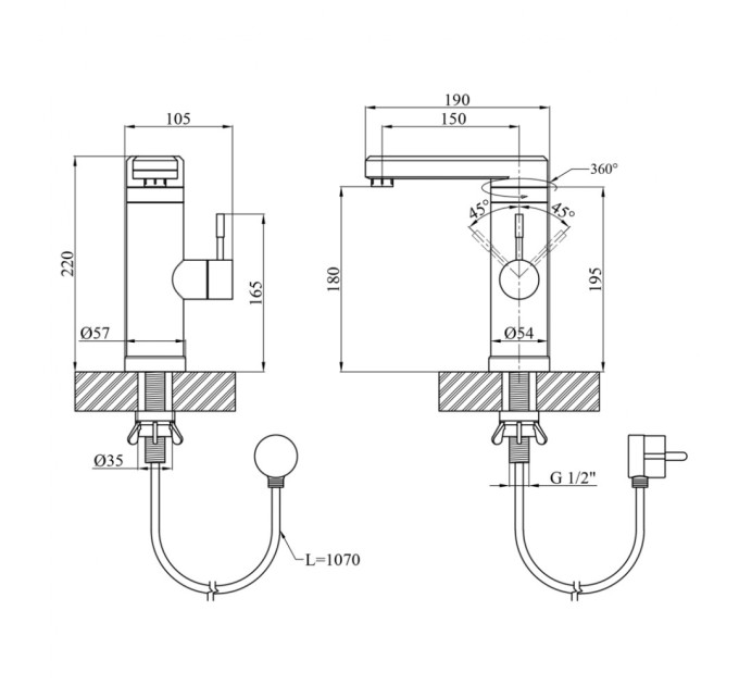 Проточный водонагреватель Kroner Volt-ESG089 (CV022966)