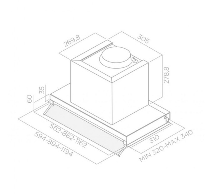 Витяжка кухонна Elica BOX IN PLUS IXGL/A/90