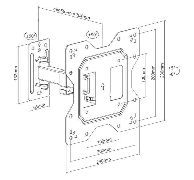 Кронштейн Brateck LPA68-221