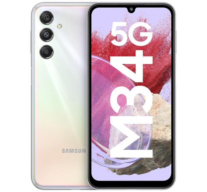 Мобильный телефон Samsung Galaxy M34 5G 8/128GB Silver (SM-M346BZSGSEK)