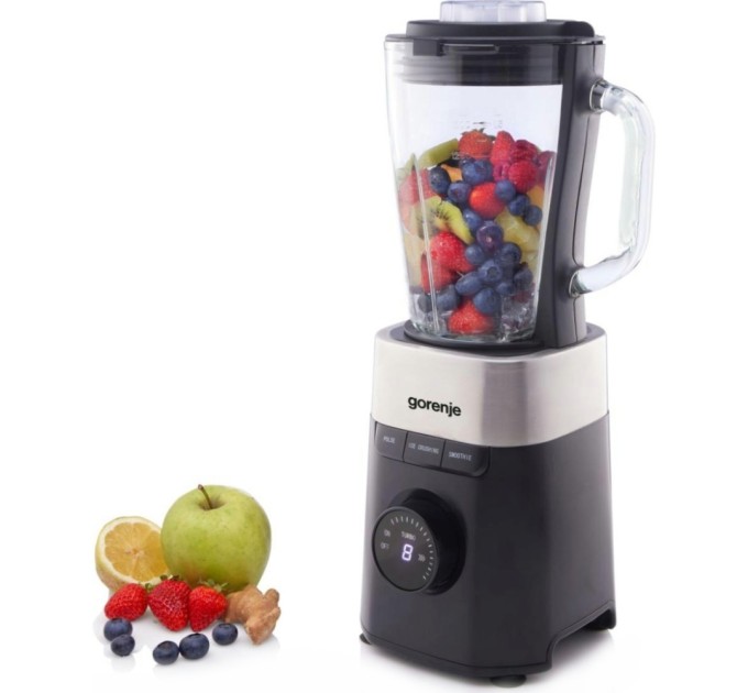 Блендер Gorenje стаціонарний 1000Вт, чаша-1500мл, скло, чорний (B1000DE)