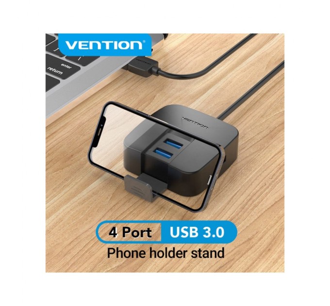 Концентратор Vention USB 3.0 to 4xUSB 3.0 + MicroUSB black (CHBBB)