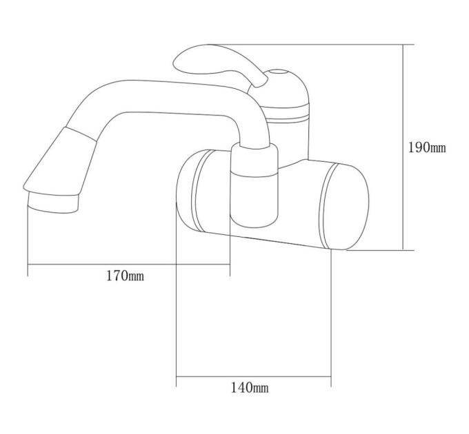 Проточний водонагрівач AQUATICA LZ 3.0кВт 0.4-5бар для рако (LZ-6A211W)