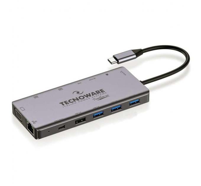 Порт-репликатор TECNOWARE Dock Station USB TYPE-C 13 in 1 Adapter HUB (FHUB17692)