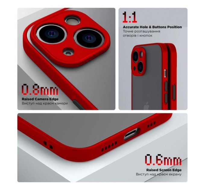 Чохол до мобільного телефона Armorstandart Frosted Matte Realme C51/C53 Red (ARM72391)