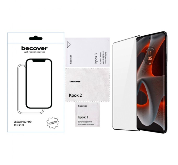 Скло захисне BeCover Motorola Edge 50 Pro Black (712346)