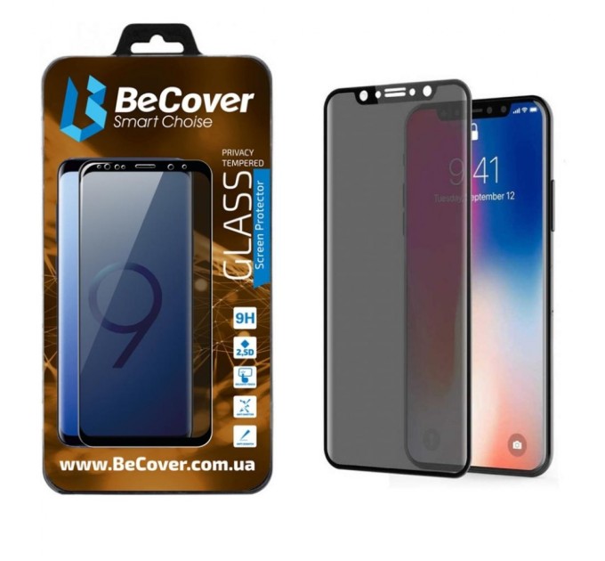 Скло захисне BeCover Anti-spying Samsung Galaxy M10 SM-M105 Black (703918)