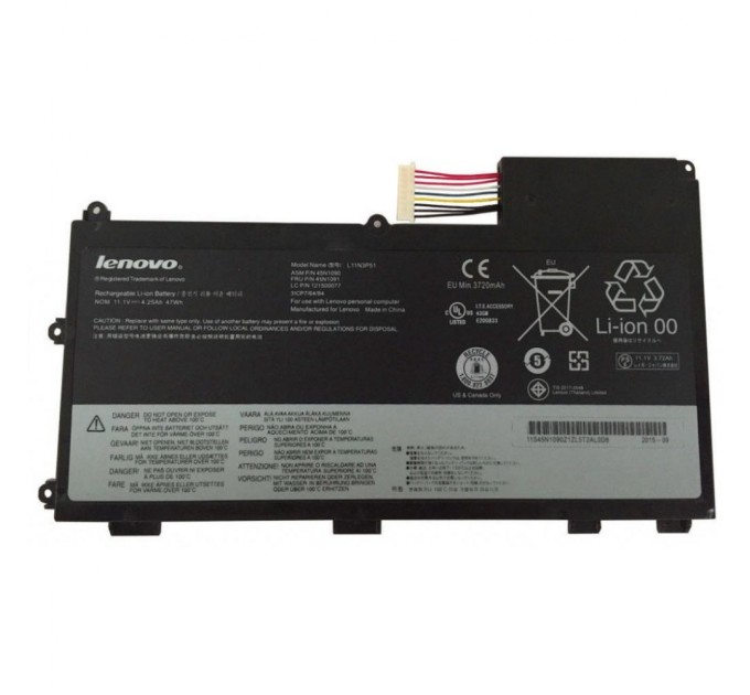 Акумулятор до ноутбука Lenovo ThinkPad T430u, 4220mAh (47Wh), 3cell, 11.1V, Li-ion (A47343)