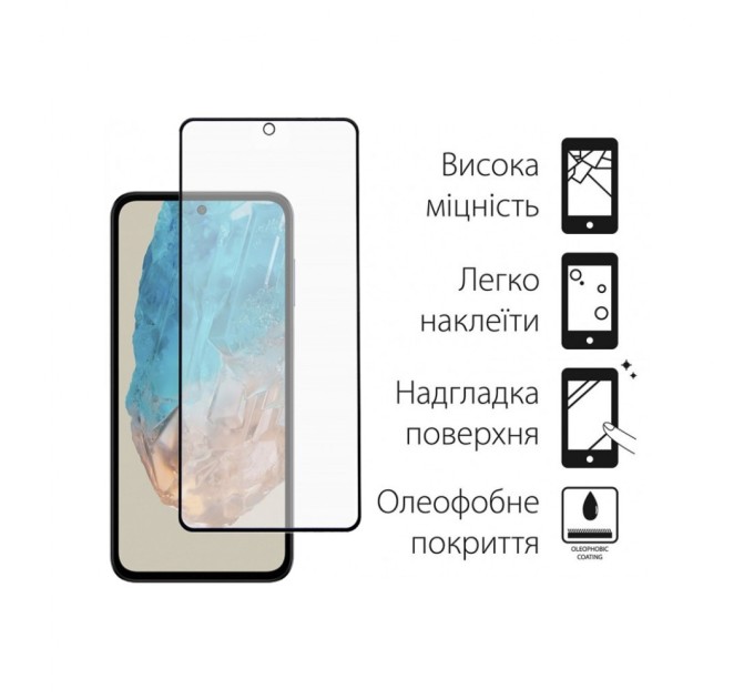 Скло захисне Dengos Full Glue Samsung Galaxy M35 5G (black) (TGFG-363)