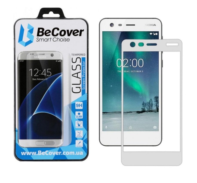 Скло захисне BeCover Nokia 2 White (702167)