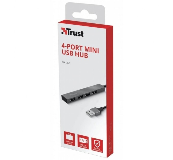 Концентратор Trust Halyx Aluminium 4-Port Mini USB Hub (23786_TRUST)