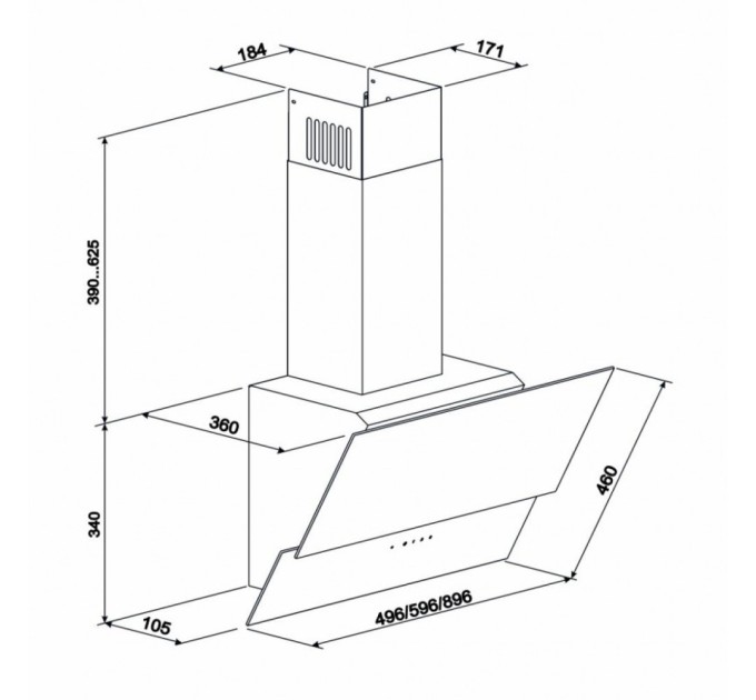 Витяжка кухонна Eleyus Element 700 60 BG