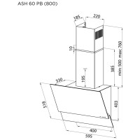 Витяжка кухонна Pyramida ASH 60 PB (800) GIV