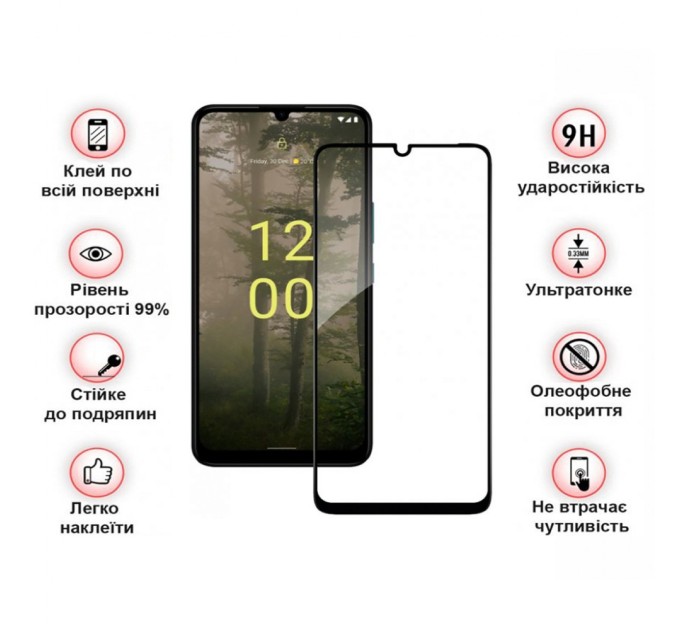 Скло захисне BeCover Nokia C31 Black (708546)