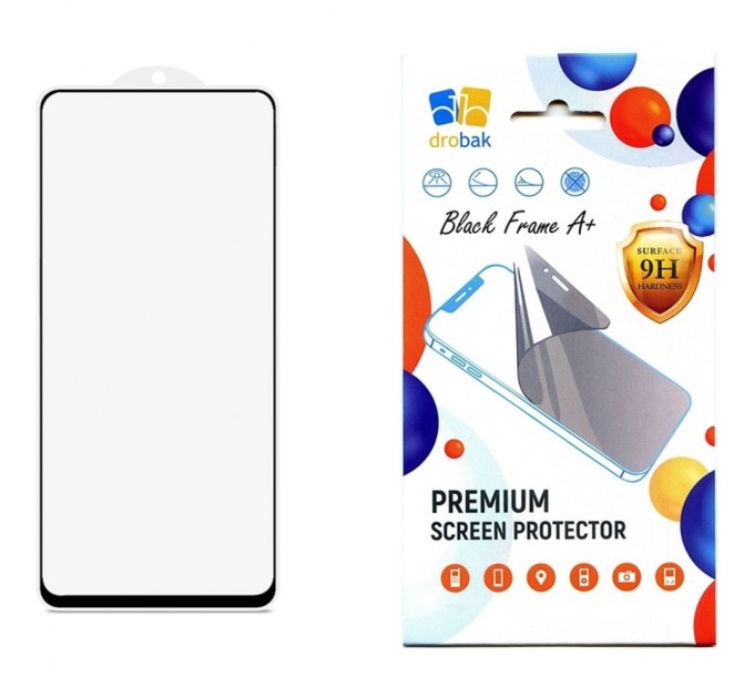 Скло захисне Drobak Xiaomi Redmi Note 12S Black Frame A+ (535395)