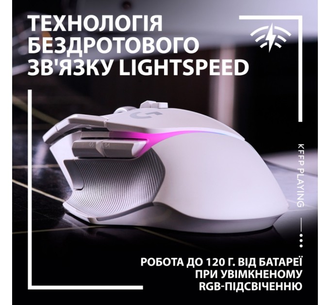 Мишка Logitech G502 X Plus Wireless White (910-006171)