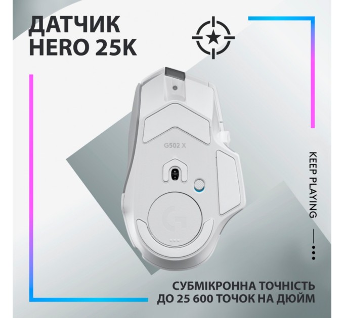 Мишка Logitech G502 X Plus Wireless White (910-006171)