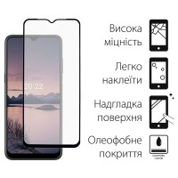 Стекло защитное Dengos Full Glue Nokia G21 black frame (TGFG-236)