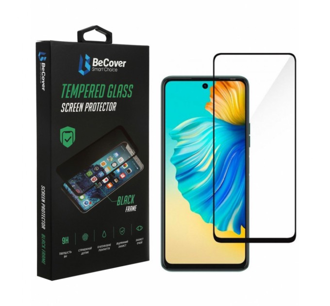 Скло захисне BeCover Tecno Camon 18 / Camon 18P / Spark 8 Pro Black (707326)