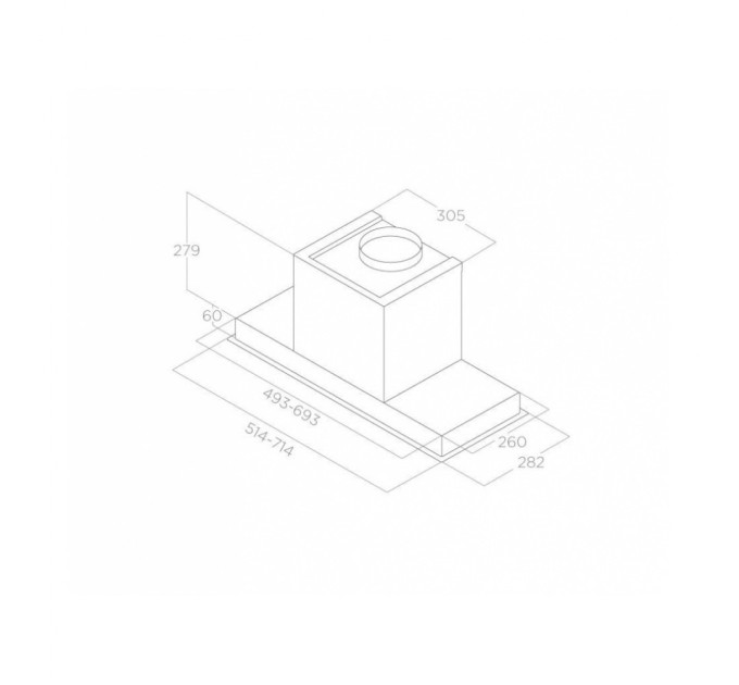 Витяжка кухонна Elica HIDDEN 2.0 IX/A/72